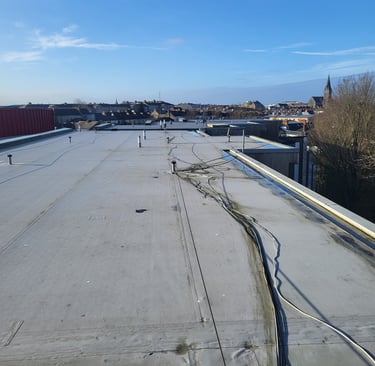 Flat Roof survey Apartment Block Single ply PVC Limerick Co. Clare
