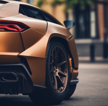 bronze color luxury car