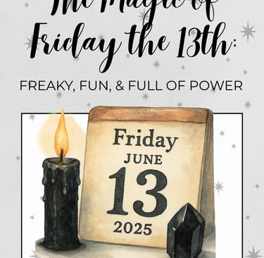  calendar friday june 13th 2025 black candle obsidian crystal spellboundandstunning.com