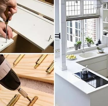 muebles para cocinas, closets y vestidores bien armados