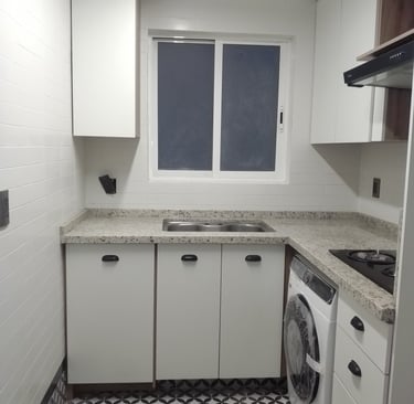 Cocina melamina blanco