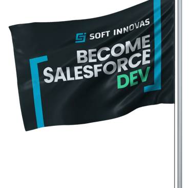 a flag that says become a salesforce
