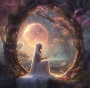 a road in the middle of a field with mountains in the background