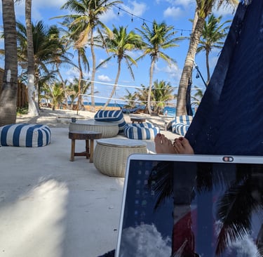 office on the beach in Isla Mujeres, Mexico