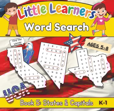 Little Learners Word Search: States & Capitals