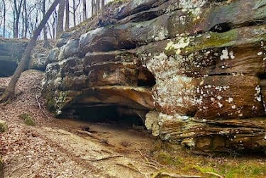 Sewanee - Natural Bridge has a large sinkhole that created the 50 feet long stone bridge