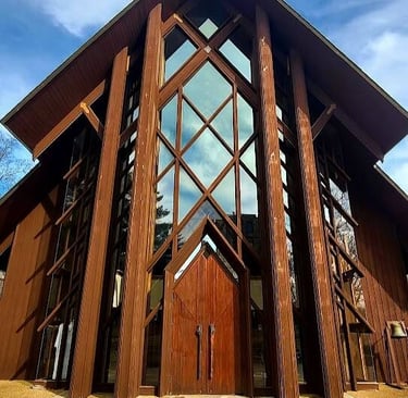 Sewanee - Chapel of the Apostles is a stunning architectural design & mosaic stone at the entrance
