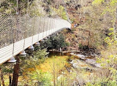 Fall Creek Falls, Pikeville - Bridge across a small canyon at Cane Creek Falls