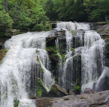 Tellico Plains TN - Bald River Falls can freeze in the winter, covered in a blanket of snow