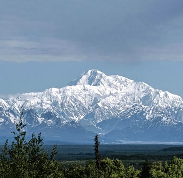 Anchorage, AK - Mt Denali has snow on the peaks all year long