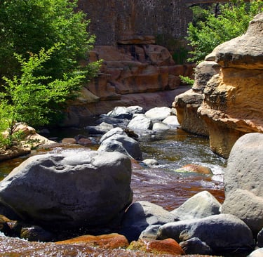 Sedona - Rock Slide Park is a water slide in Oak Creek, in a beautiful canyon