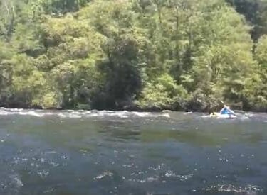 TN Rivers - Tubing with a paddle down the Hiwassee river on the wrong side of the big island
