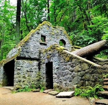 Portland, OR - The woods surrounding the Witch's Castle has a sinister past