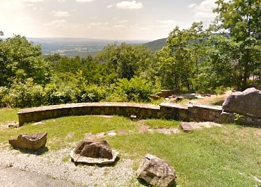 Sewanee - Morgan's Steep hiking on campus property, view from the road