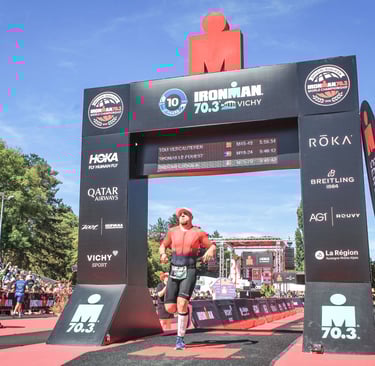 Arrivée de l'Ironman 70.3 Vichy