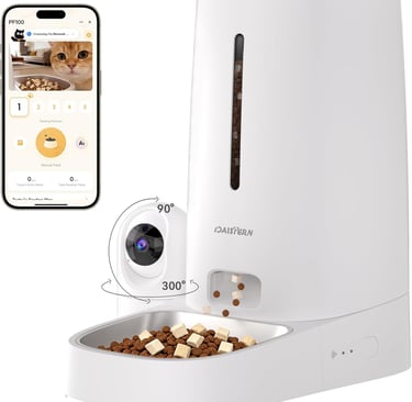 Katzenfutterautomat für App gesteuerte Füütterung mit Videoüberwachung bei der Katzenbetreuung