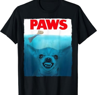Chihuahua Dog Paws Cute Movie Poster Pet Funny T-Shirt