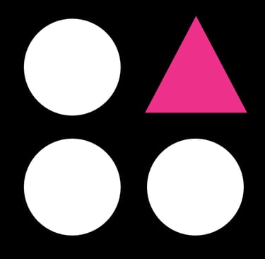 picture of all circles and one triangle