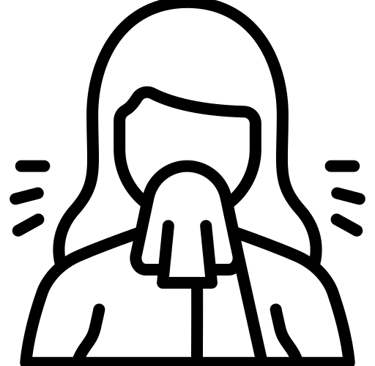 icon showing a sick woman