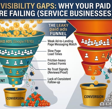 Brand visibility gaps that cause paid ads to fail for service businesses."