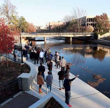 Downtown Naperville riverwalk reliable courier service young's delivery service