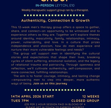 Men's group therapy, Men's group, Therapy Group