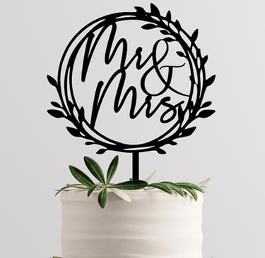 TBD007 - Mr & Mrs Floral Wreath £6