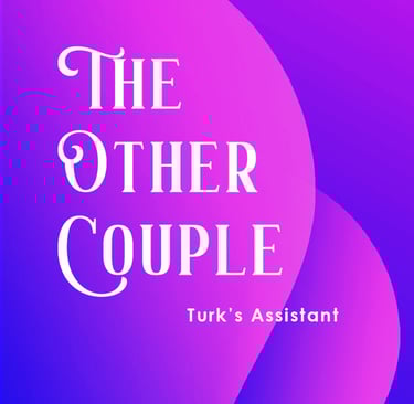 Over purple buttocks the words "Bisexual Books by Xander: Turk's Assistant"