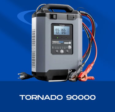 Der Tornado90000 setzt genau hier an. Er verbindet leistungsstarke Ladeelektronik mit feinfühliger Batteriekontrolle und ist