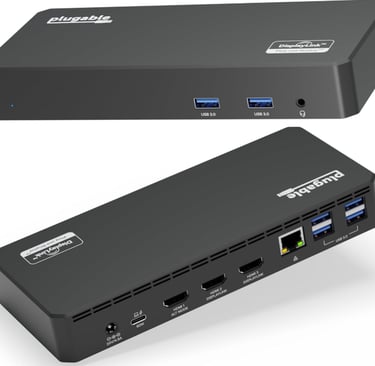 picture of plugable triple display docking station