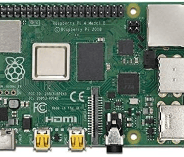 Image of a raspberry pi single board computer
