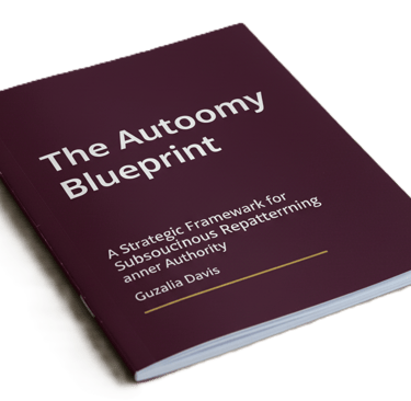 The Autonomy Blueprint book by Guzalia Davis on strategic subconscious repatterning and inner authority.