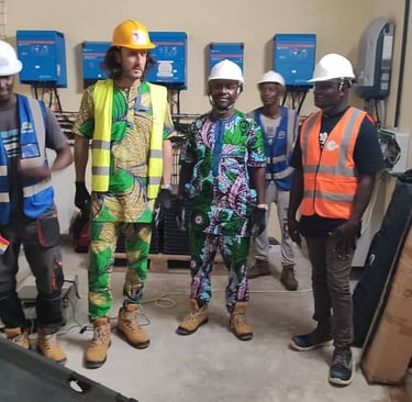 Visite d'électricien sans frontière des générateurs