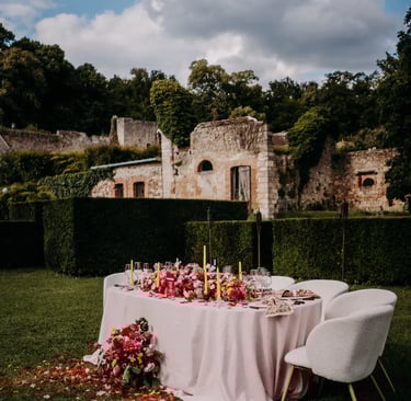 table d'honneur décorée