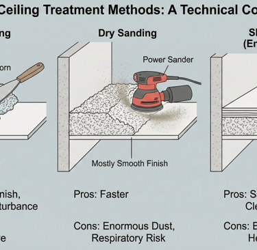 Three Popcorn Ceiling Removal Methods: When to Use Each