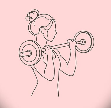 a woman is holding a barbell in her hand