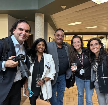 Francisco Gamez stands with a group from Leadership Austin