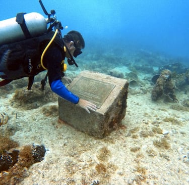 Underwater Living Museum “Nuestra Señora de Guadalupe”, located on Dominicus Reef