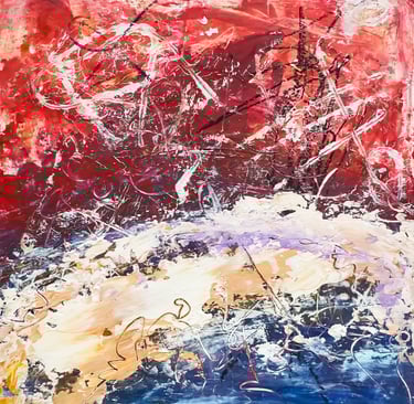 a night sky inspired by seeing the northern lights for the first time