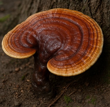 Reishi Mushroom in a jungle