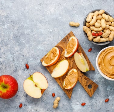 Apple with peanut butter