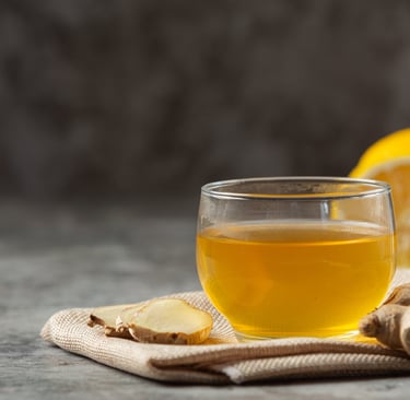 turmeric water in a glass