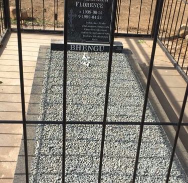 Railings around a Tegg's Memorial to safeguard the memorial against animal damage