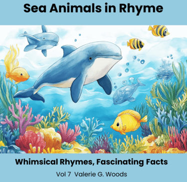 Sea Animals in Rhyme Cover with a whale and small fish