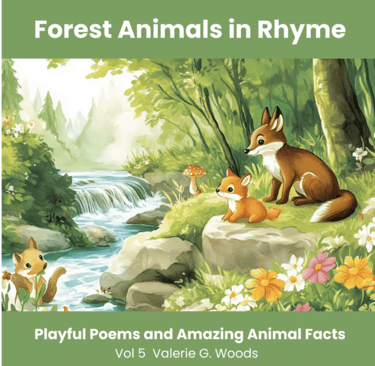 Forest Animals In Rhyme Cover with a fox and a chipmunk
