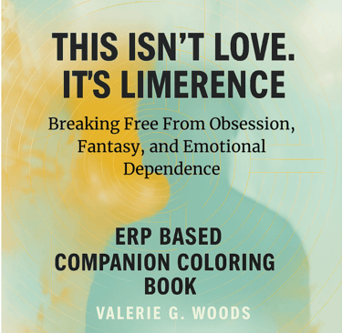 This Isn't Love It's Limerence ERP Based Coloring Book Cover graphic image of a face