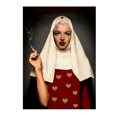Marilyn Monroe en dame de coeur