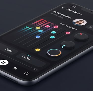 um telefone com um reprodutor de música na tela