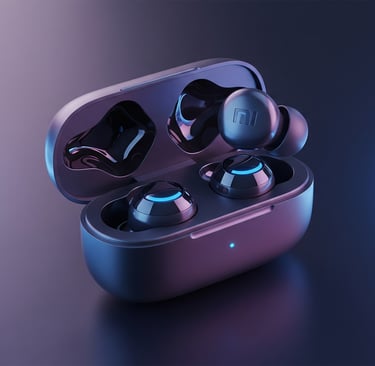 um par de fones de ouvido com um fone de ouvido Bluetooth