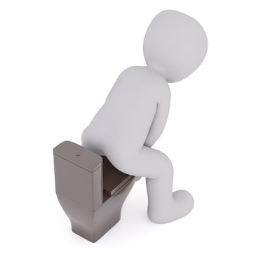 man on toilet with hemorrhoids